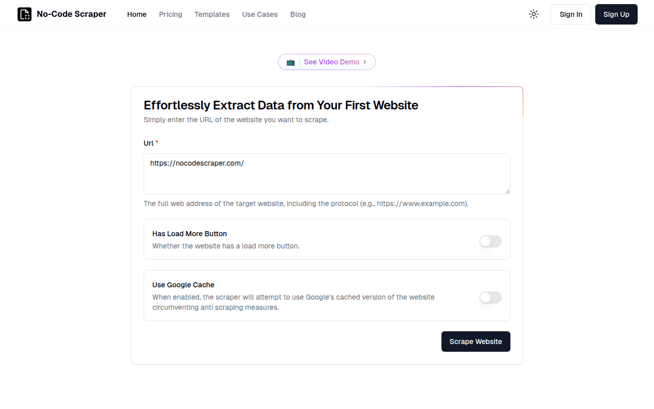 No-Code Scraper screenshot